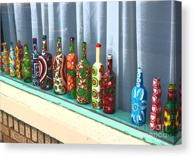 Bottles Canvas Print featuring the photograph Bottled Up by Debbi Granruth