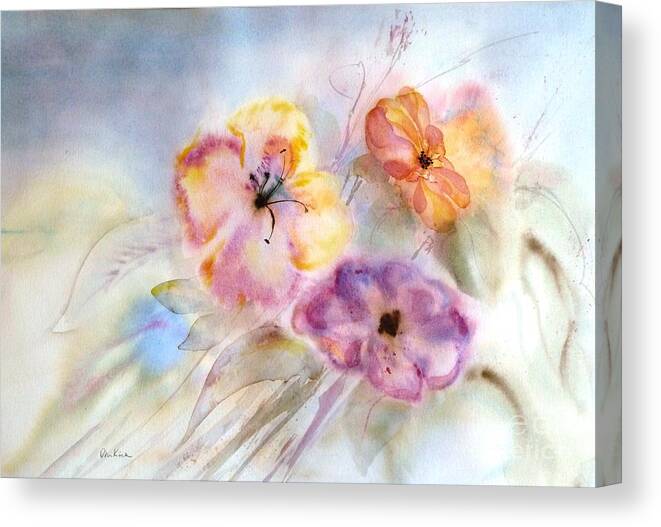 Flowers Canvas Print featuring the painting Breath of Spring by Diane Kirk