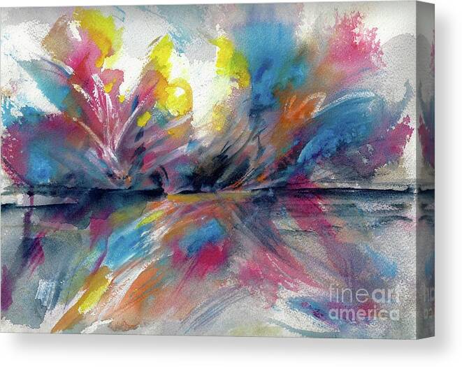 Seascape Canvas Print featuring the painting Breezy by Francelle Theriot