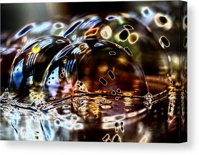 Bubbles Abstract Canvas Print featuring the photograph Bubbles Abstract by David Patterson