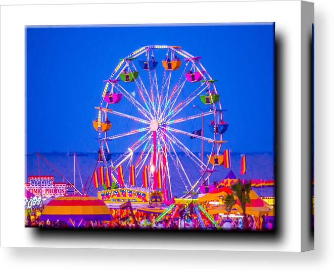 Ferris Wheel Canvas Print featuring the photograph Buc Days 2 by Leticia Latocki