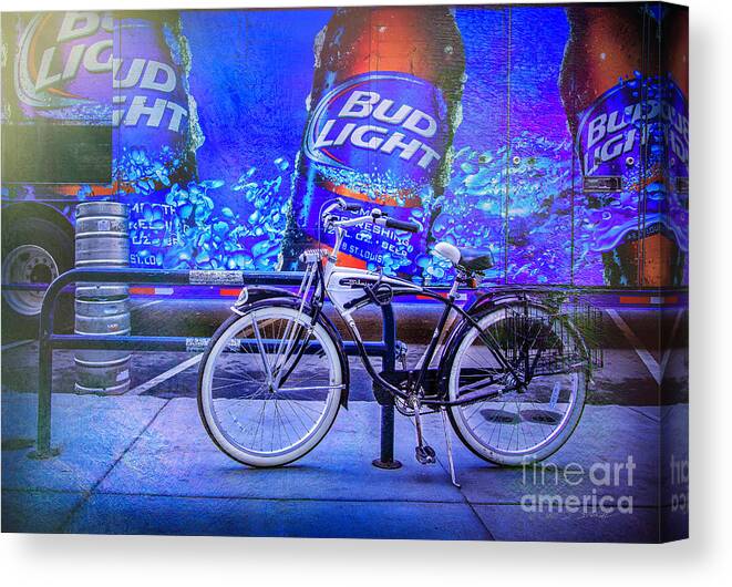 Bicycle Canvas Print featuring the photograph Bud Light Schwinn Bicycle by Craig J Satterlee