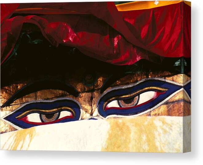 Eyes Canvas Print featuring the photograph Buddha Eyes by Patrick Klauss