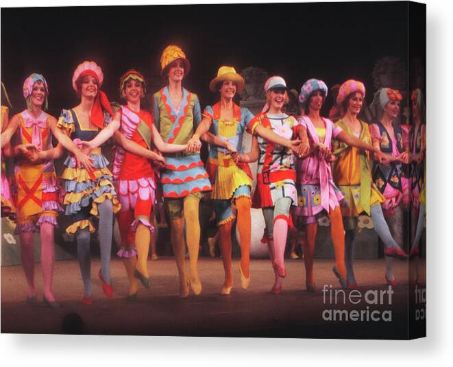 Busby Berkeley Canvas Print featuring the photograph Busby Berkeley Dancing Girls in No No Nanette by The Harrington Collection