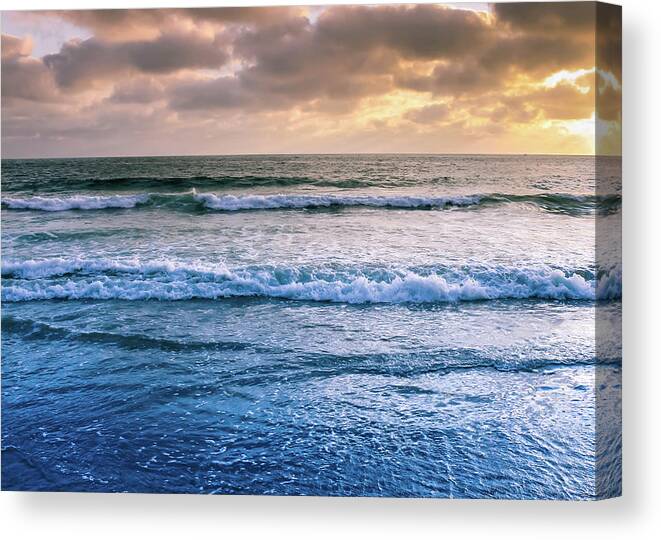 Ocean Canvas Print featuring the photograph Calming by Alison Frank
