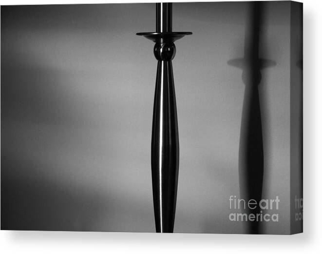Black Canvas Print featuring the photograph Casting Shadows - bw by Linda Shafer
