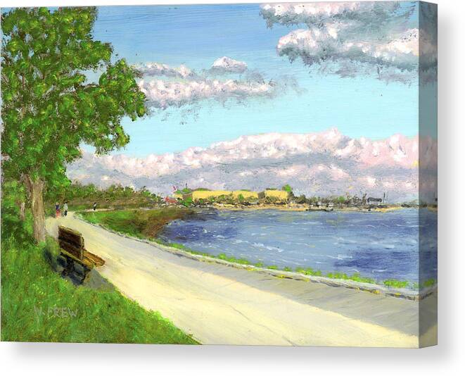Castle Island Canvas Print featuring the painting Castle Island - Summer by William Frew