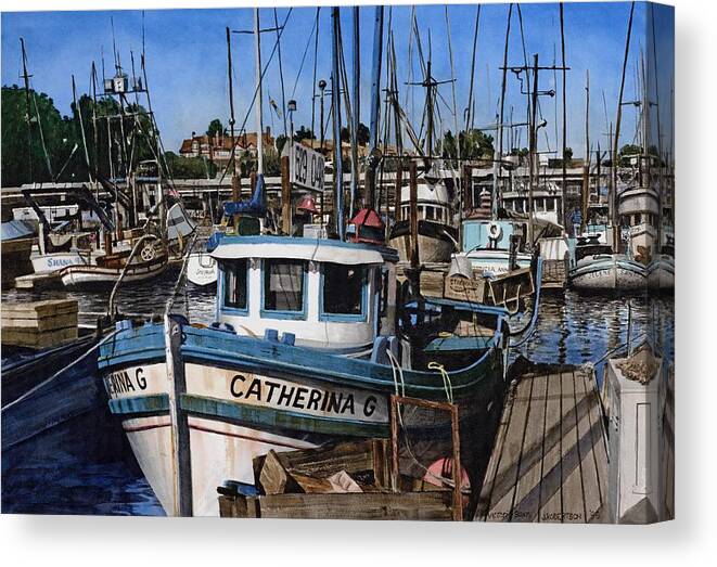 Transportation Canvas Print featuring the painting Catherina G by James Robertson