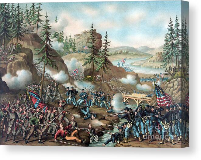 Military Canvas Print featuring the photograph Chattanooga Campaign, Orchard Knob, 1863 by Science Source