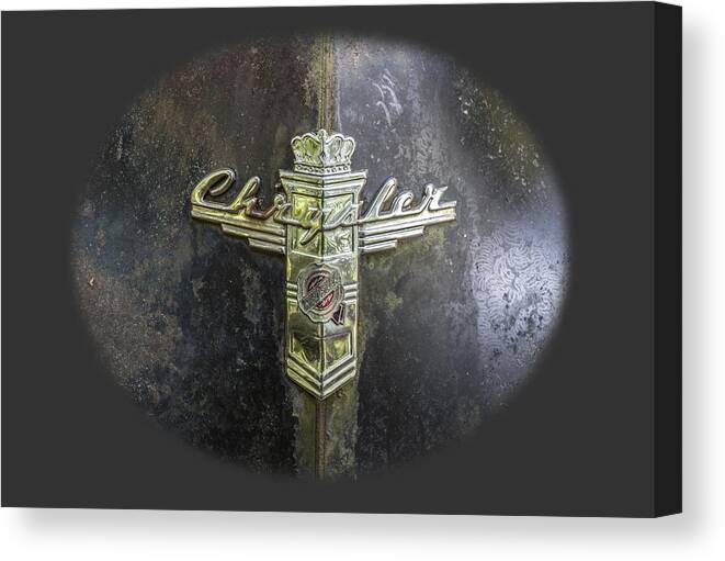 1930s Canvas Print featuring the photograph Chrysler Hood Ornament by Debra and Dave Vanderlaan