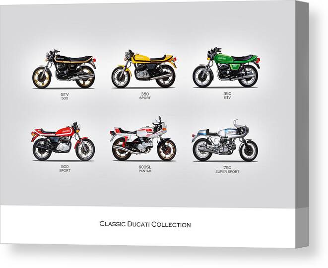 Classic Ducati Collection Canvas Print / Canvas Art by Mark Rogan - Fine  Art America
