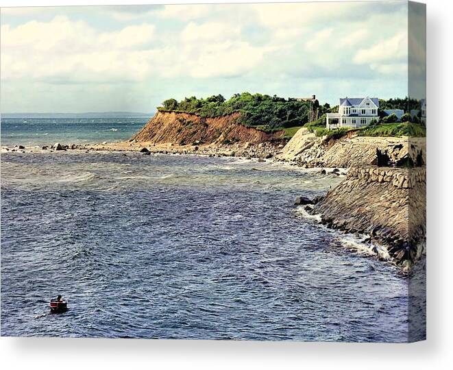 Ocean Canvas Print featuring the photograph Cliffs by Janice Drew