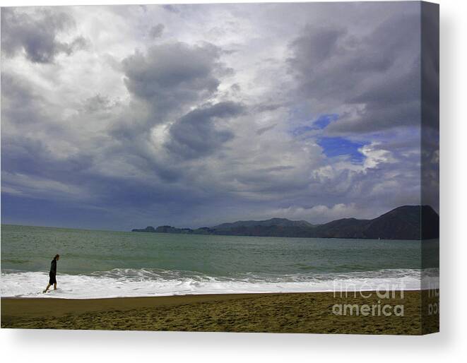 Landscape Canvas Print featuring the photograph Cloudy Day by Joyce Creswell