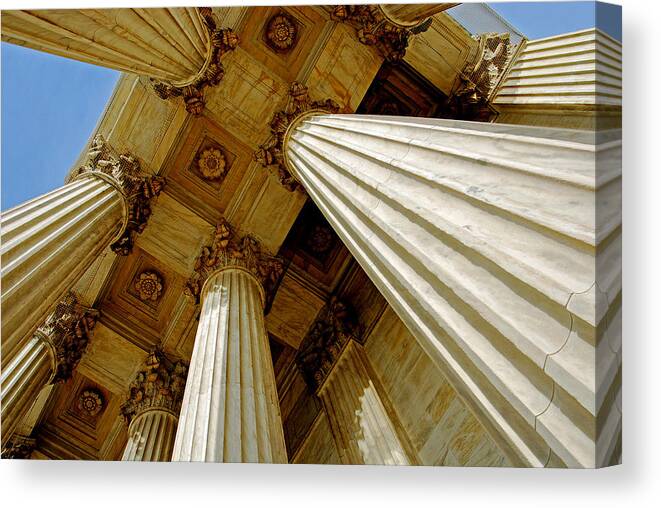 Columns Canvas Print featuring the photograph Columns. Supreme Court by Bill Jonscher