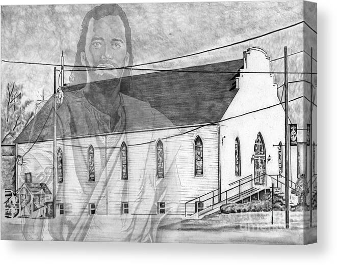 Brownsville Canvas Print featuring the drawing Come Unto Me by Bill Richards