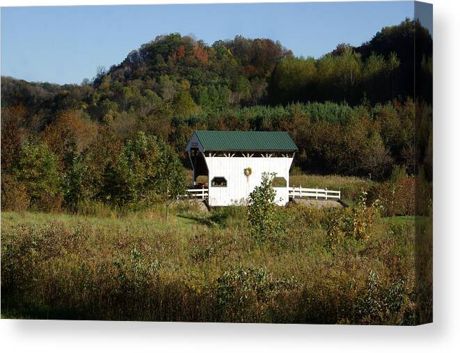 Landscape.scenic Canvas Print featuring the photograph Core Hollow Creek by Linda Mishler