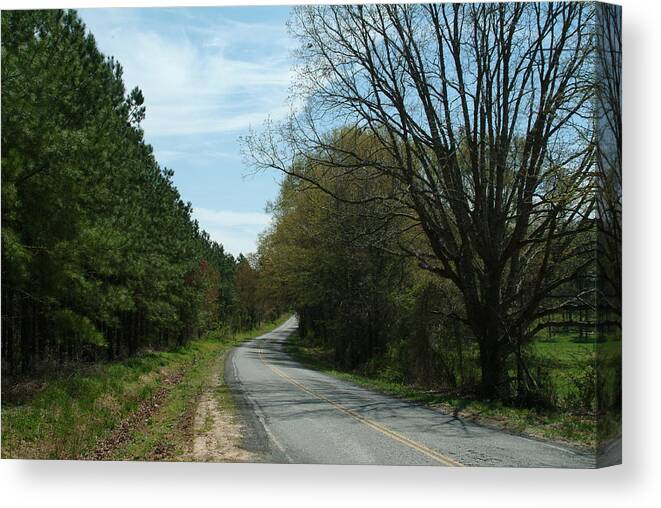 Nature Canvas Print featuring the photograph Country Road by Rich Caperton