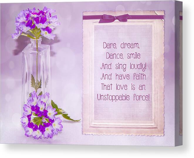 Flowers Canvas Print featuring the photograph Dare 0814 by Cathy Kovarik
