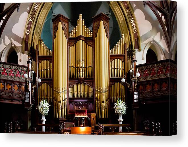 Dodd Canvas Print featuring the photograph Dodd pipe organ Kent Town Adelaide by Jenny Setchell