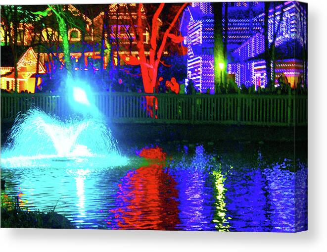 Holiday Lights Canvas Print featuring the photograph Dollywood Lights by Rod Whyte