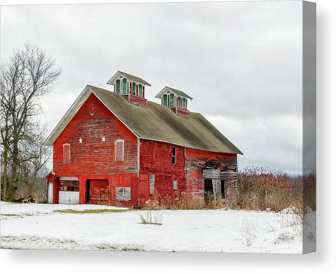Barn Canvas Print featuring the photograph Double Cupola Barn by Rod Best