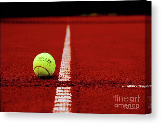 Tennis Canvas Print featuring the photograph Down And Out by Hannes Cmarits