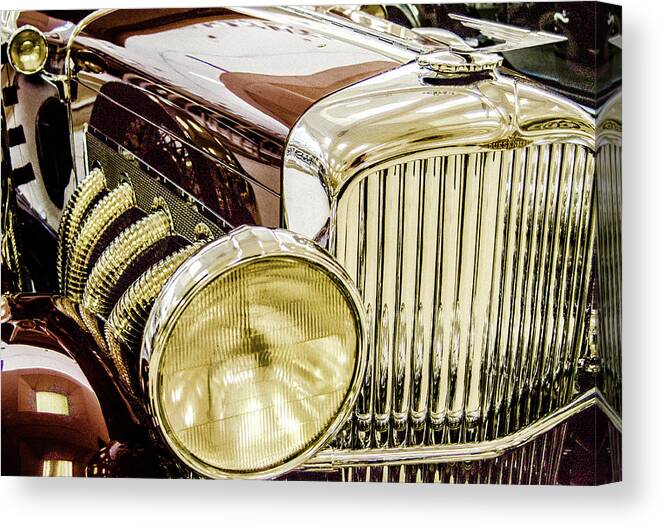 Duesenberg Canvas Print featuring the photograph Duesenberg Detail by Josh Williams