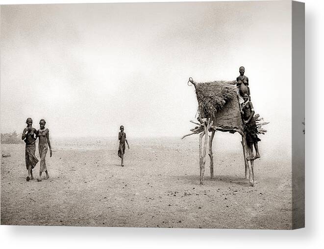 Tribal Canvas Print featuring the photograph Dusty Life by Marc Apers