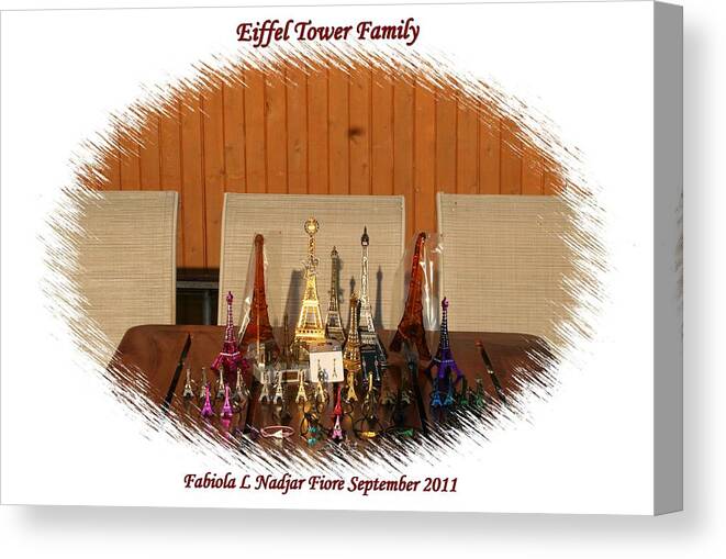 Eiffel Towers Canvas Print featuring the photograph Eiffel Tower Family #4 by Fabiola L Nadjar Fiore