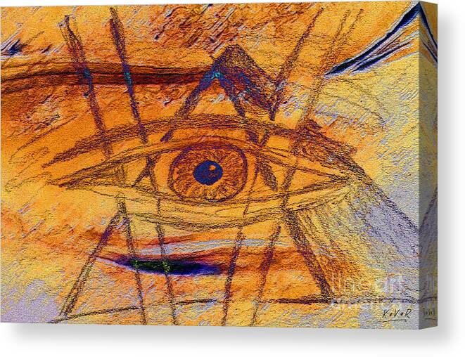 Auge Canvas Print featuring the drawing Ein Augenblick 17043 by AndReaS KoVaR