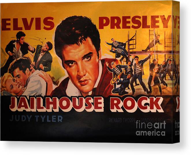 Elvis Canvas Print featuring the photograph Elvis Presley Poster Collection 8 by Bob Christopher