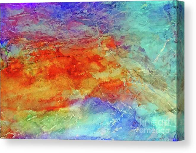 Abstract Canvas Print featuring the painting Energy Flowing by Eunice Warfel