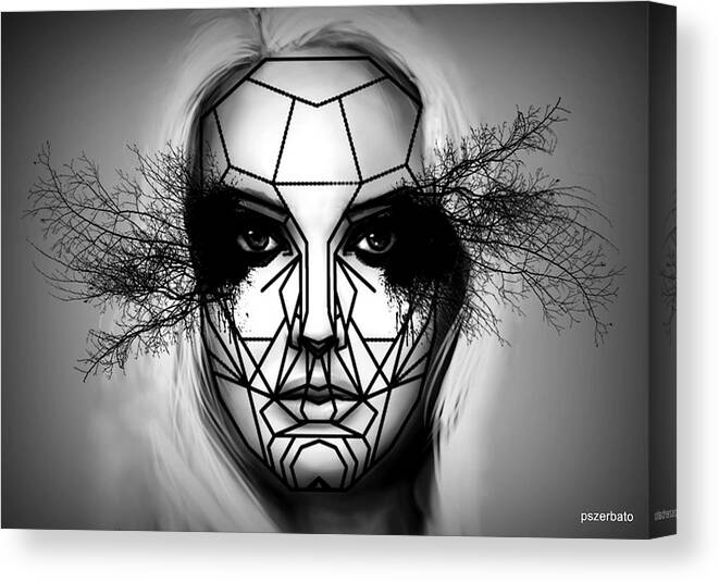 Face Canvas Print featuring the digital art Eyes Tell The Truth by Paulo Zerbato