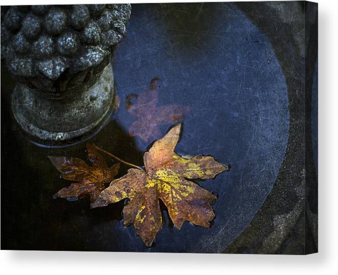 Fountain Canvas Print featuring the photograph Fall At The Fountain by Rebecca Cozart