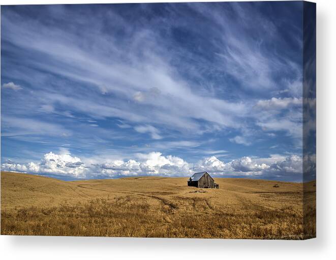 Old Canvas Print featuring the photograph Farm Field on the Palouse by Brad Stinson