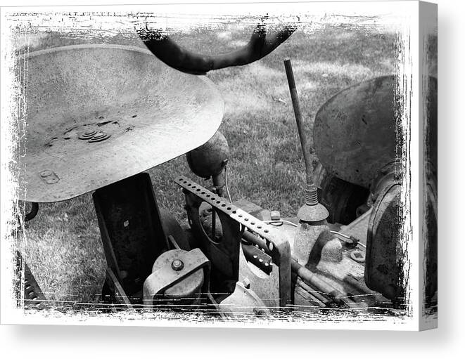 Tractor Canvas Print featuring the photograph Farm Rumble Seat by Scott Kingery
