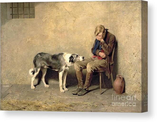 Fidelity Canvas Print featuring the painting Fidelity by Briton Riviere