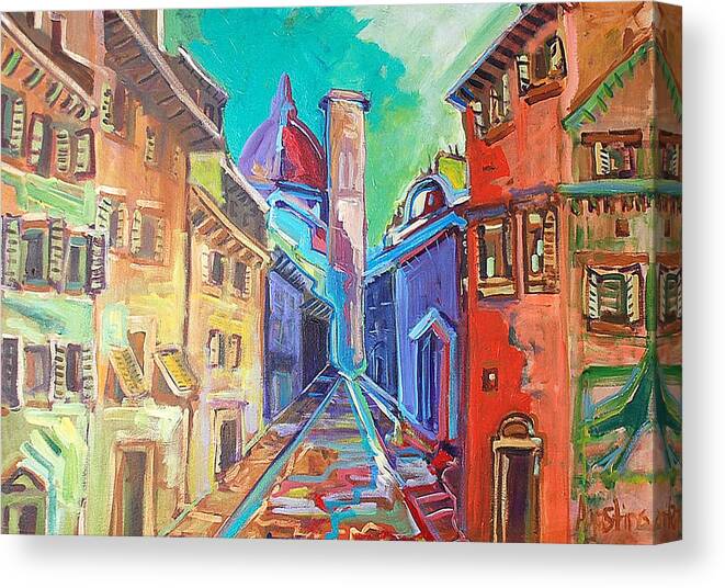 City Canvas Print featuring the painting Florence by Kurt Hausmann