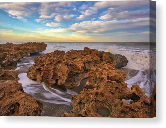 Ocean Reef Park Canvas Print featuring the photograph Florida Riviera Beach Ocean Reef Park by Juergen Roth