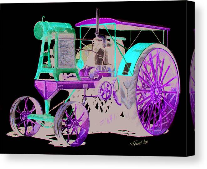 Tractor Canvas Print featuring the painting Flour City Gas Tractor by Ferrel Cordle