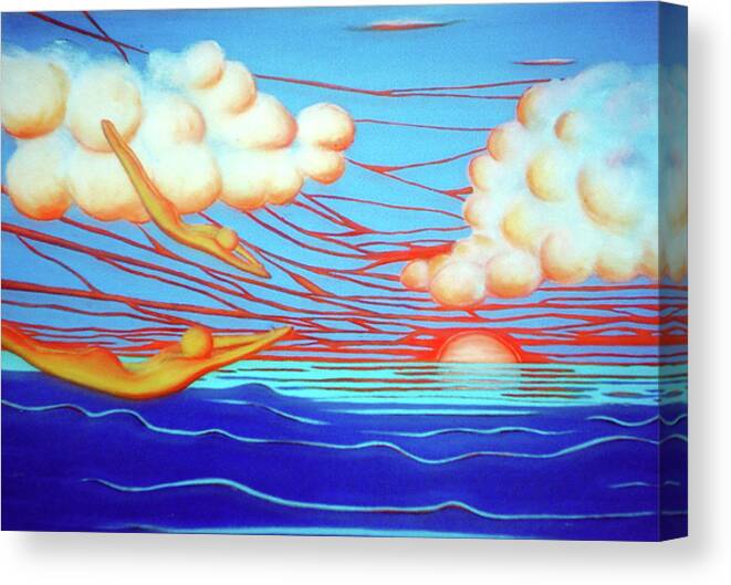 Flying Dream Canvas Print featuring the painting Flying Dream 3 by Barbara Stirrup