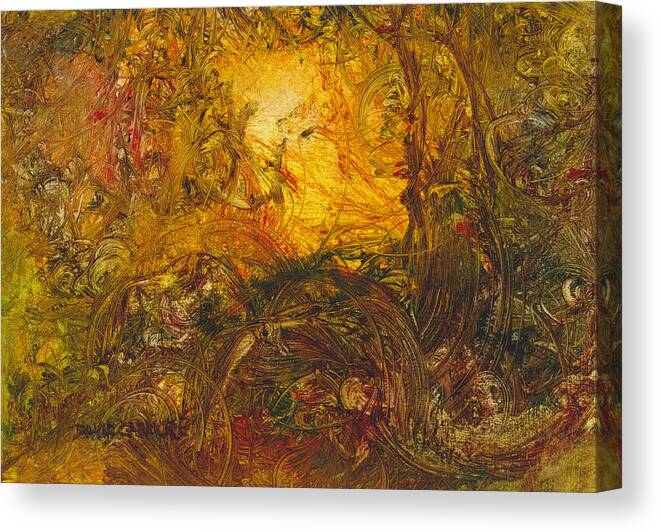 Forest Canvas Print featuring the painting Forest Light 60 by David Ladmore