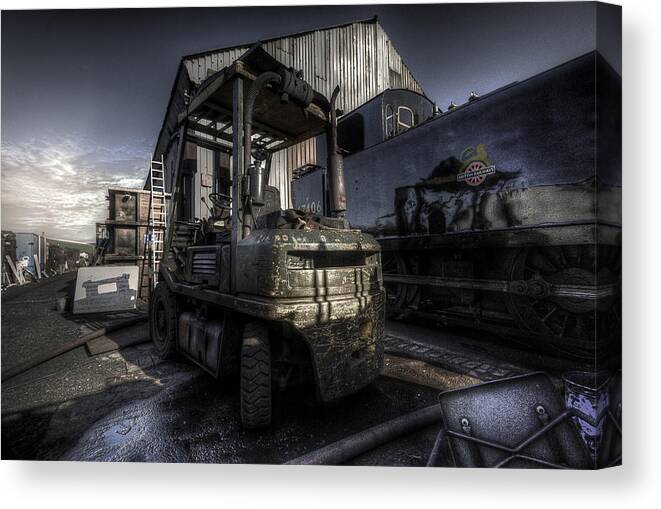 Art Canvas Print featuring the photograph Forklift by Yhun Suarez