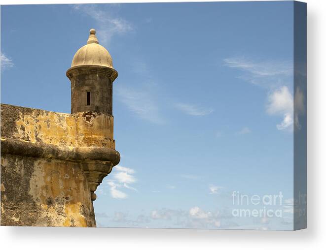 Guerite Canvas Print featuring the photograph Fort El Morro - San Juan Puerto Rico by Anthony Totah