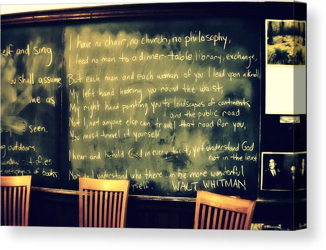  Quotes From Walt Whitman Canvas Print featuring the photograph Walt Whitman #1 by Marysue Ryan