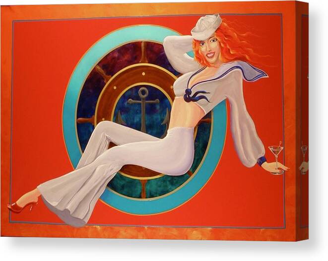 Foxy Lady Canvas Print featuring the painting Foxy Lady by Alan Johnson