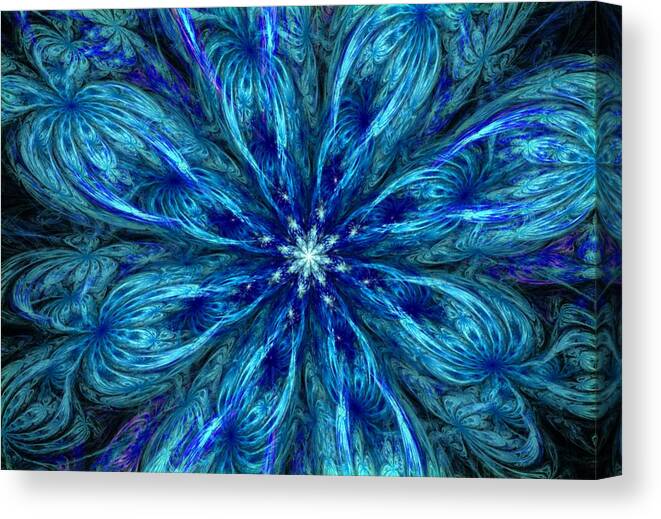 Abstract Canvas Print featuring the digital art Fractal Flora 062610 by David Lane
