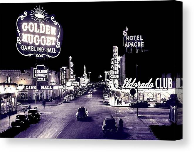 Nevada Vintage Old Photo 8.5" x 11" Reprint 1940 Main Street Las Vegas 