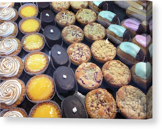 Tarts Canvas Print featuring the photograph French Tarts by Therese Alcorn