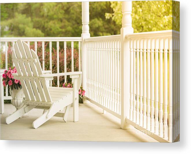 Porch Canvas Print featuring the photograph Front Porch in Summer by Diane Diederich